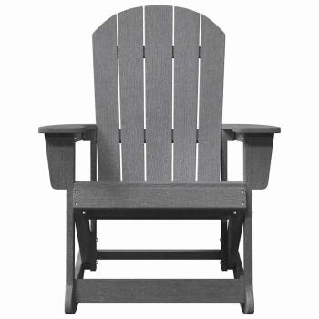 Adirondack Schaukelstühle 2 pcs Hellgrau 73.5 x 92 x 90 cm HDPE