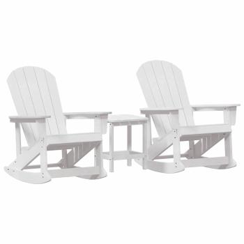 Garten Lounge Set 3 pcs Weiß Standard 38 x 38 x 46 cm HDPE