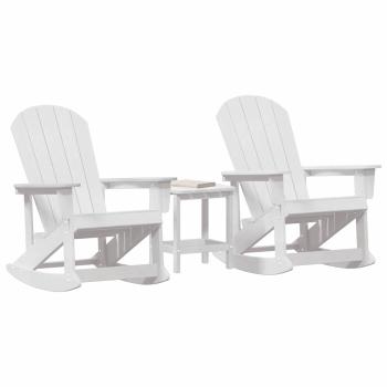 Garten Lounge Set 3 pcs Weiß Standard 38 x 38 x 46 cm HDPE