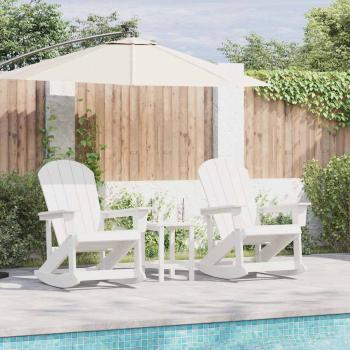 Garten Lounge Set 3 pcs Weiß Standard 38 x 38 x 46 cm HDPE