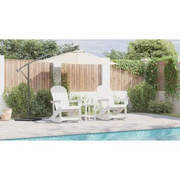 Garten Lounge Set 3 pcs Weiß Standard 38 x 38 x 46 cm HDPE