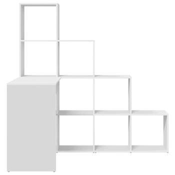 Eckschreibtisch mit Regal Weiß Standard Engineered Holz und MDF