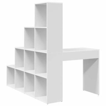 Eckschreibtisch mit Regal Weiß Standard Engineered Holz und MDF