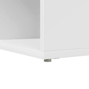 Eckschreibtisch mit Regal Weiß Standard Engineered Holz und MDF