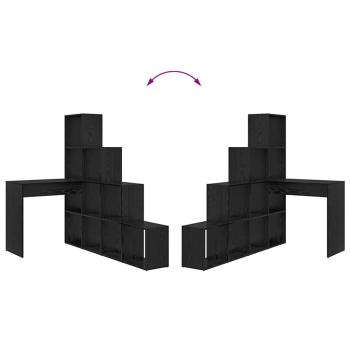 Eck-Schreibtisch Schwarz Eichen-Optik 101,5 x 149,5 x 149,5 cm