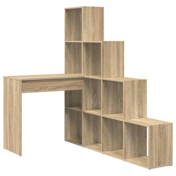 Eckschreibtisch mit Regal Sonoma Eiche 101,5 x 149,5 x 149,5 cm