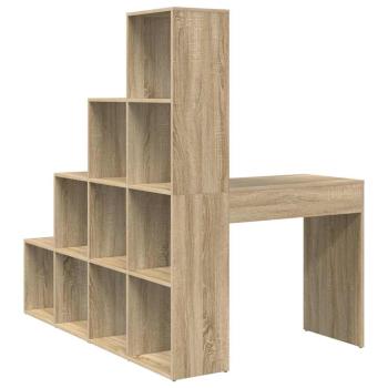Eckschreibtisch mit Regal Sonoma Eiche 101,5 x 149,5 x 149,5 cm