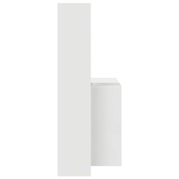 Schreibtisch mit Regal Weiß 138.5 x 55 x 143 cm Holzwerkstoff
