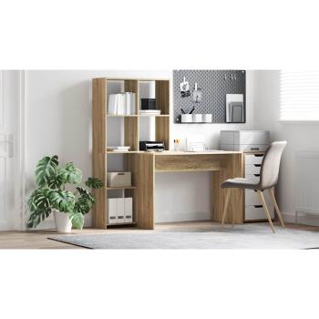 Schreibtisch Sonoma-Eiche 138,5 x 55 x 143 cm Holzwerkstoff