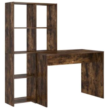 Schreibtisch Räuchereiche 138.5 x 55 x 143 cm Holzwerkstoff