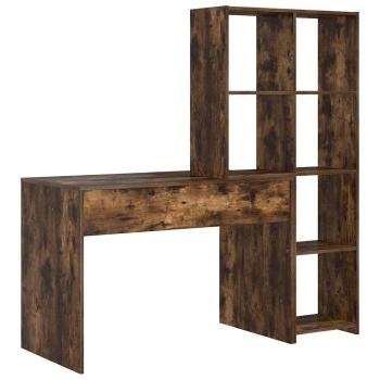 Schreibtisch Räuchereiche 138.5 x 55 x 143 cm Holzwerkstoff