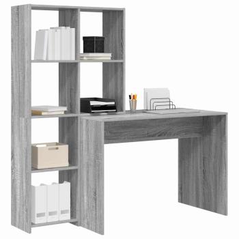 Schreibtisch Grau Sonoma 138.5 x 55 x 143 cm Holzwerkstoff