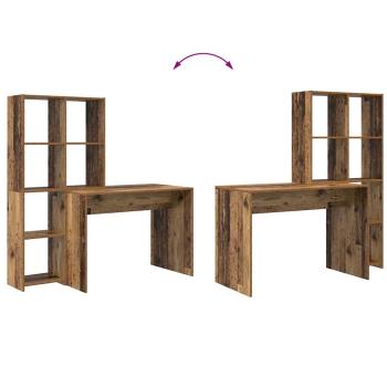 Schreibtisch Altholz 138.5 x 55 x 143 cm Holzwerkstoff