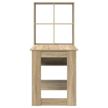 Schreibtisch mit Regal mit Speicher Sonoma Eiche 122 x 67 x 145 cm