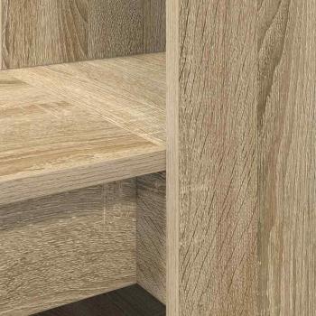Schreibtisch mit Regal mit Speicher Sonoma Eiche 122 x 67 x 145 cm
