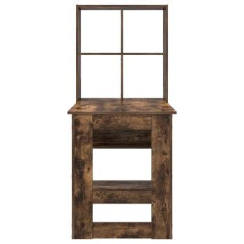 Schreibtisch mit Regal mit Speicher Räuchereiche 122 x 67 x 145 cm