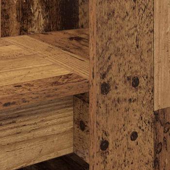 Schreibtisch mit Regal Altholz 122 x 67 x 145 cm Holzwerkstoff