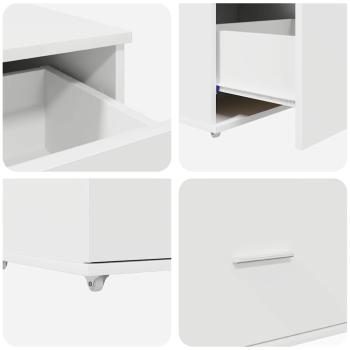 Schreibtisch mit Regal Weiß 131,5 x 50 x 106,5 cm Holzwerkstoff
