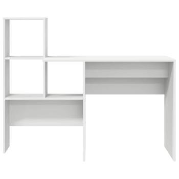Schreibtisch mit Regal Weiß 131,5 x 50 x 106,5 cm Holzwerkstoff