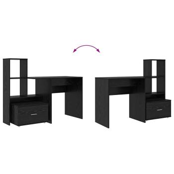 Schreibtisch Schwarze Eiche 131,5 x 50 x 106,5 cm Holzwerkstoff