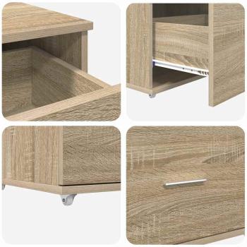 Schreibtisch Sonoma Eiche 131,5 x 50 x 106,5 cm Holzwerkstoff