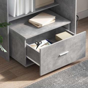 Schreibtisch Betongrau 131,5 x 50 x 106,5 cm Holzwerkstoff
