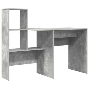 Schreibtisch Betongrau 131,5 x 50 x 106,5 cm Holzwerkstoff