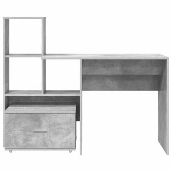 Schreibtisch Betongrau 131,5 x 50 x 106,5 cm Holzwerkstoff