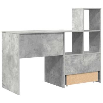 Schreibtisch Betongrau 131,5 x 50 x 106,5 cm Holzwerkstoff