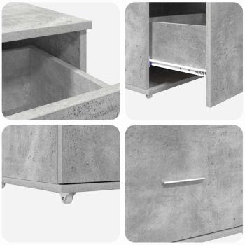 Schreibtisch Betongrau 131,5 x 50 x 106,5 cm Holzwerkstoff