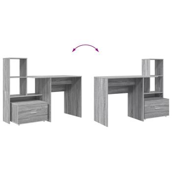 Schreibtisch Graues Sonoma 131,5 x 50 x 106,5 cm Holzwerkstoff