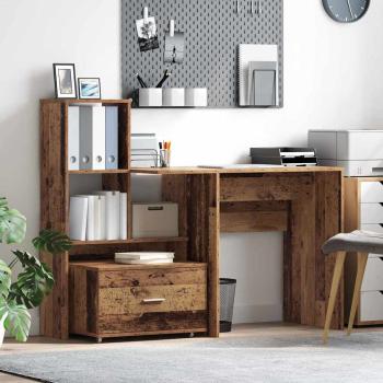 ARDEBO.de - Schreibtisch Altholz 131,5 x 50 x 106,5 cm Holzwerkstoff