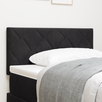 LED Kopfteil Schwarz 100 cm Samt