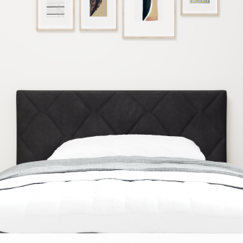 LED Kopfteil Schwarz 100 cm Samt