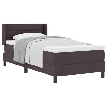 Boxspringbett Dunkelbraun und Weiß