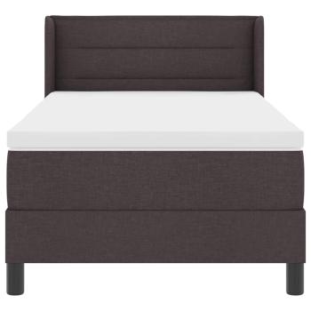 Boxspringbett Dunkelbraun und Weiß