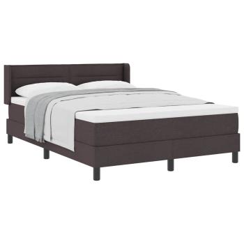 Boxspringbett Dunkelbraun und Weiß