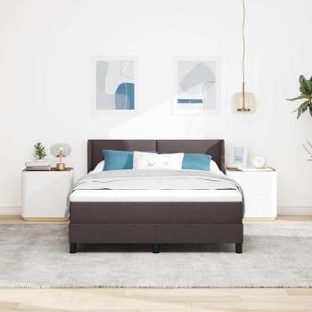 Boxspringbett mit Kopfteil Dunkelbraun 190 x 140 cm Stoff