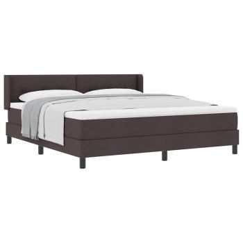 Boxspringbett Dunkelbraun 180 x 200 cm Polsterstoff
