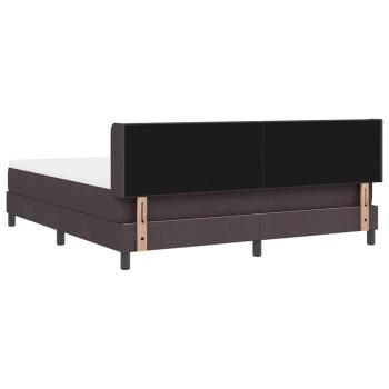 Boxspringbett Dunkelbraun 180 x 200 cm Polsterstoff