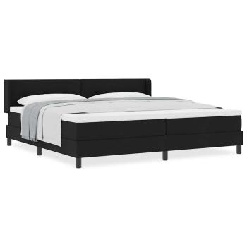 Boxspringbett Schwarz 200 x 200 cm Stoff und Schaum