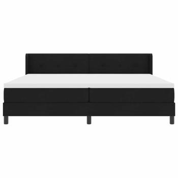 Boxspringbett Schwarz 200 x 200 cm Stoff und Schaum