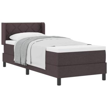 Boxspringbett Dunkelbraun 80 x 200 cm Stoff und Schaum