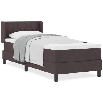 Boxspringbett Dunkelbraun 80 x 200 cm Stoff und Schaum
