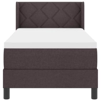 Boxspringbett Dunkelbraun 80 x 200 cm Stoff und Schaum