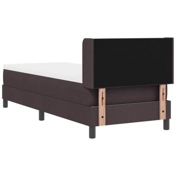 Boxspringbett Dunkelbraun 80 x 200 cm Stoff und Schaum