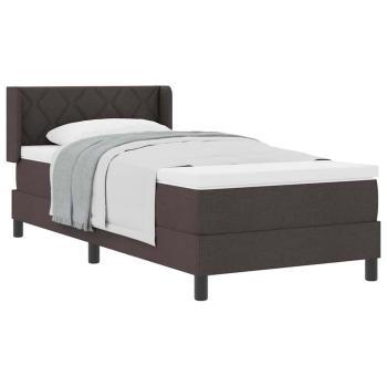 Boxspringbett Dunkelbraun 90 x 200 cm Stoff und Schaum