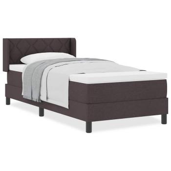 Boxspringbett Dunkelbraun 90 x 200 cm Stoff und Schaum