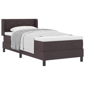 Boxspringbett Dunkelbraun 100 x 200 cm Stoff und Schaum