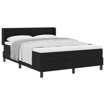 Boxspringbett mit Kopfteil Schwarz 140 x 190 cm Polsterung